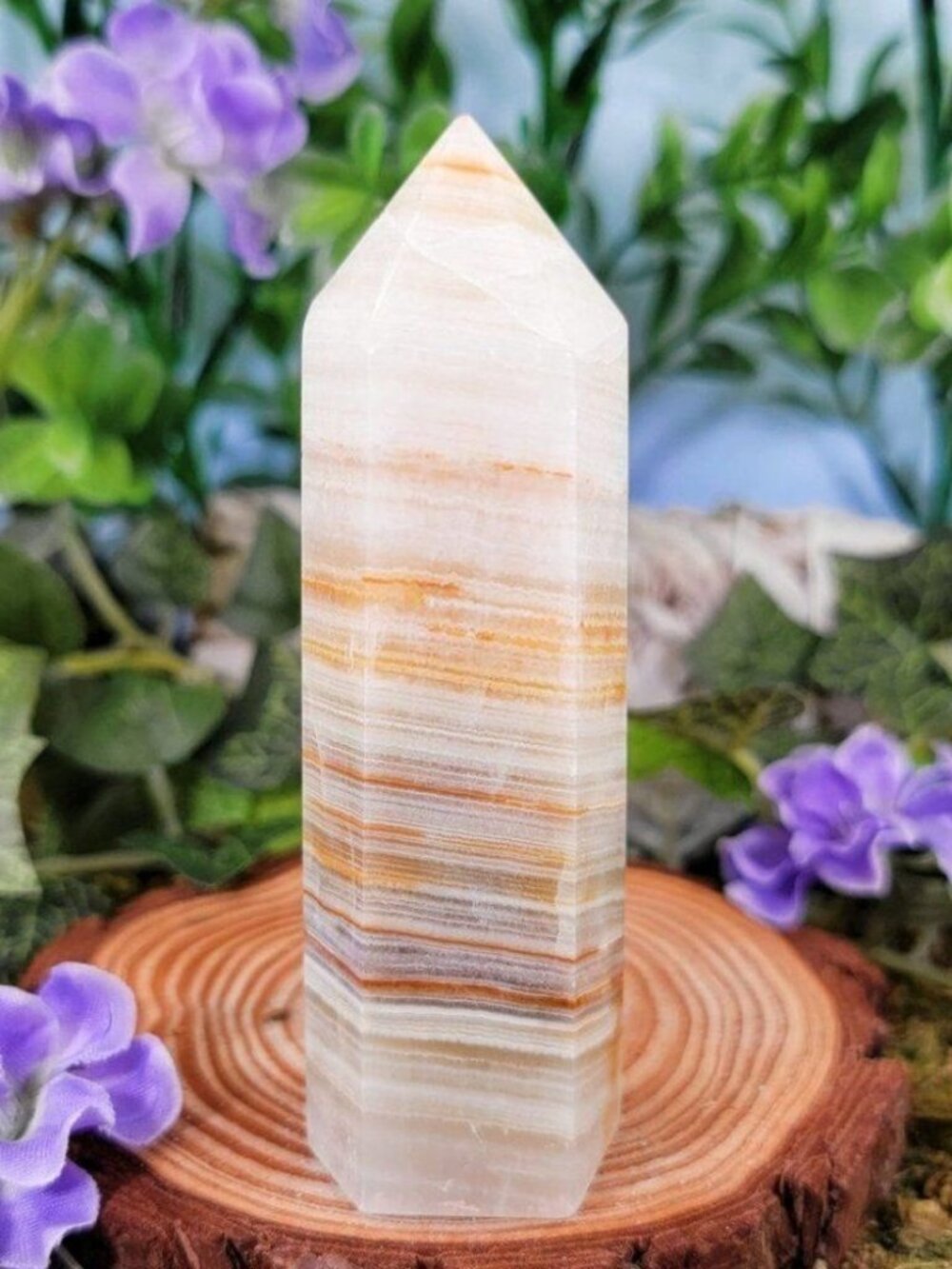 Afghanistan Jade Serpentine Crystal Tower, Point #6